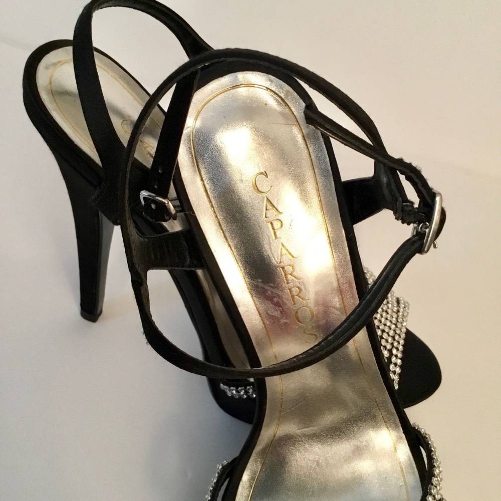 Caparros Black Evening Platform Sandals - Picture 9 of 11